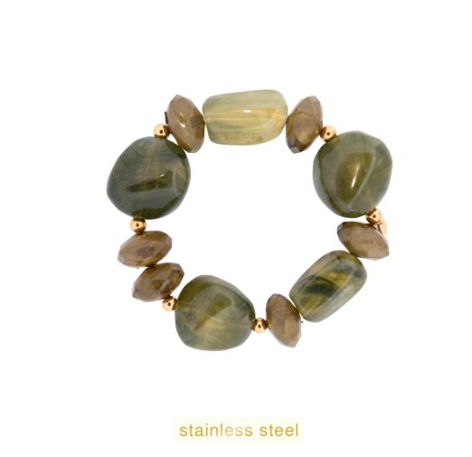 Stones Bracelet Olive