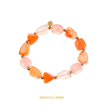 Long Stones Bracelet - Pink
