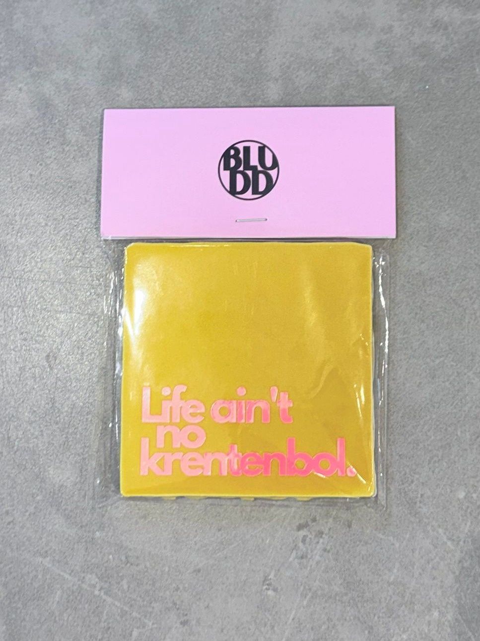 Tegel Life Ain´t No Krentenbol - Oker/Neon Roze