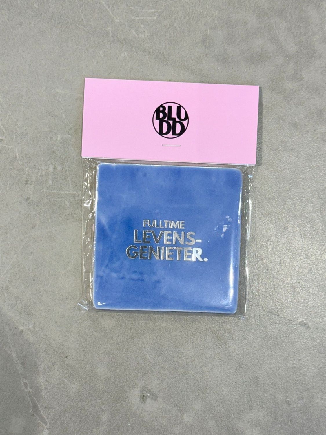 Tegel Fulltime Levensgenieter - Blauw/Zilver