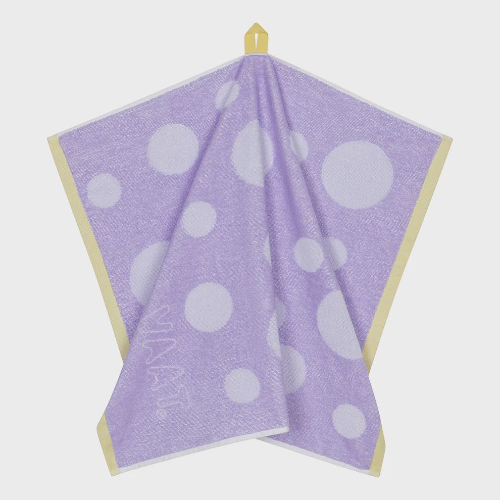 Keukenhanddoek Dots Lilac/Off White