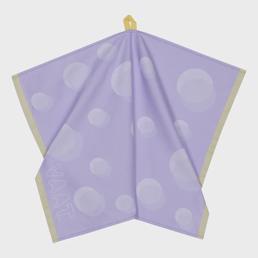 Theedoek Dots Lilac/Off White