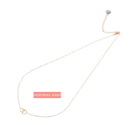 Necklace Double Circle Small