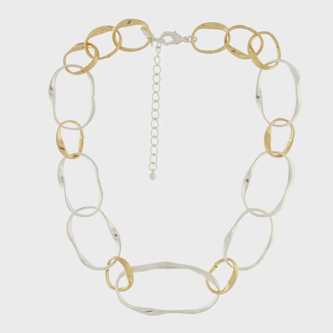 Elysian IN:STORE 2-tone Organic Collier Zilver Plating