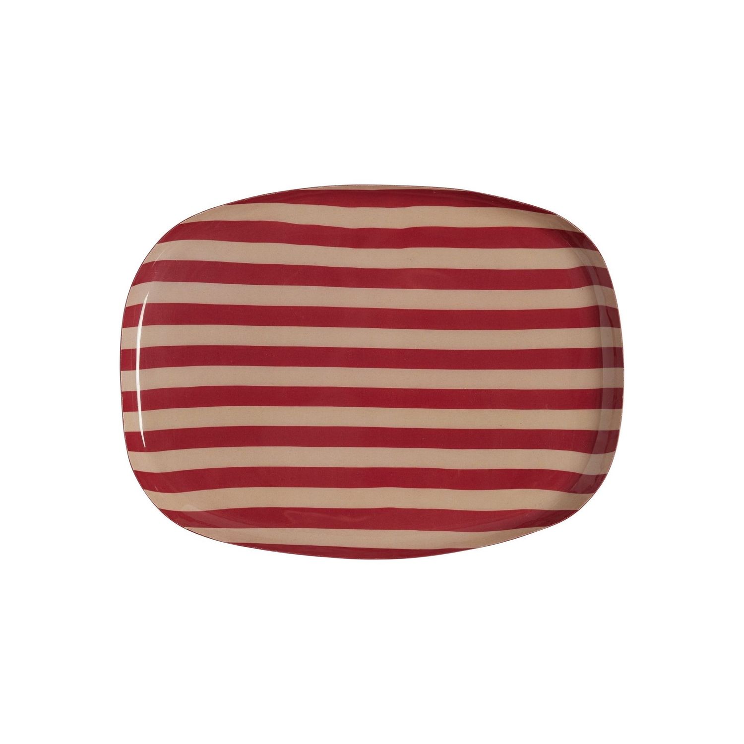 Tray Coffee 25 cm - Stripes Burgundy