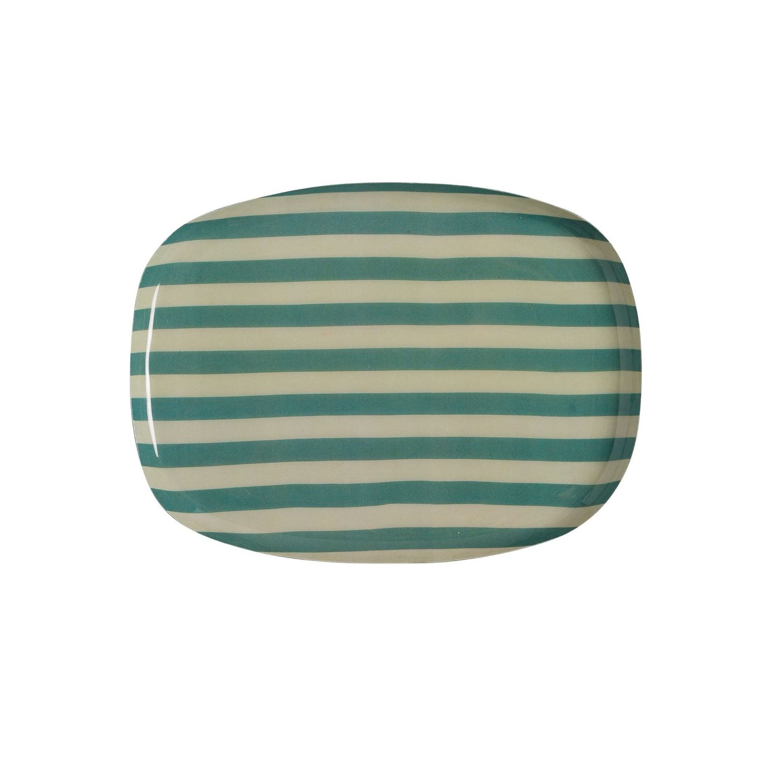 Tray Coffee 25 cm - Stripes Emeraude