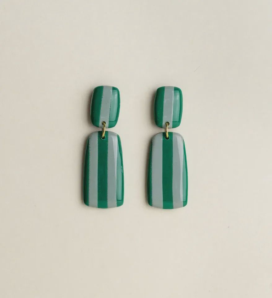 Earrings Julia - Emerald / Sea