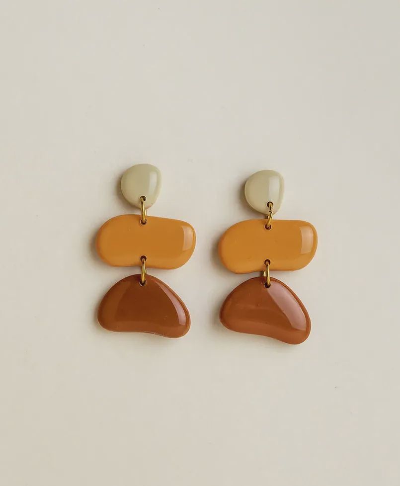 Earrings Jolene - Sand / Marigold / Amber
