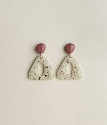 Earrings Nova - Mauve / Ivory