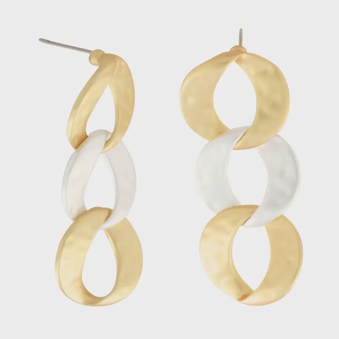 Audrey IN:STORE 2-Tone Oorbellen Goud Verguld
