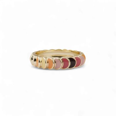 Sunlight Goldplated Ring Enamel Ombre