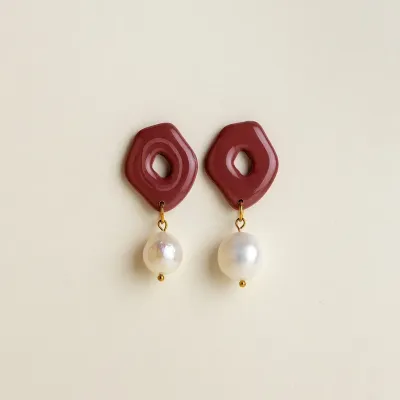 Earrings Juul - Mauve