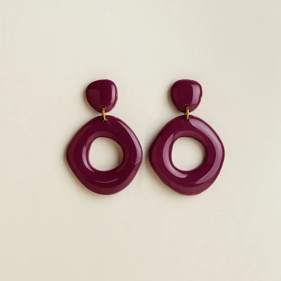 Earrings Laura - Purple