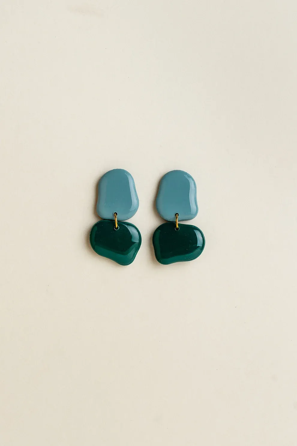 Earrings Lena - Aqua / Pine
