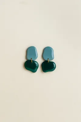 Earrings Lena - Aqua / Pine