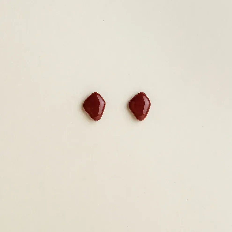 Earrings Liva - Burgundy