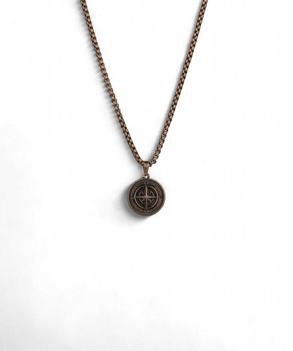 Compass Rose Necklace | Bronze