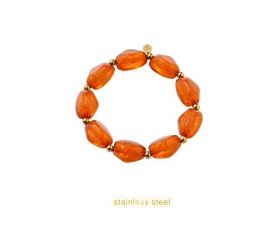 Natural Shapes Beads - Cognac