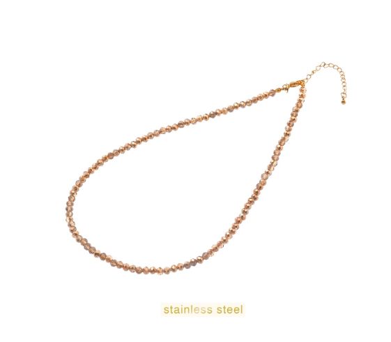 Beads Necklace - 4mm - Champagne