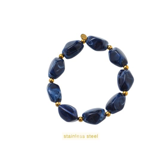Natural Shapes Beads - Blue