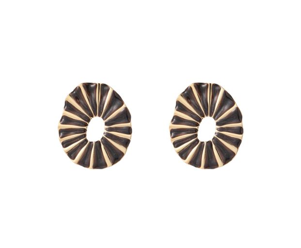 Striped Stud - Brown