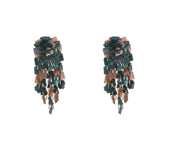 Square Waterfall Dangle - Green