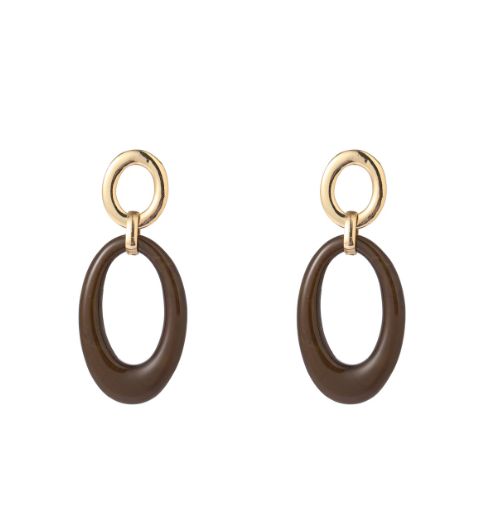 Double Oval Dangle - Green