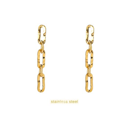 Long Oval Dangle - 14K