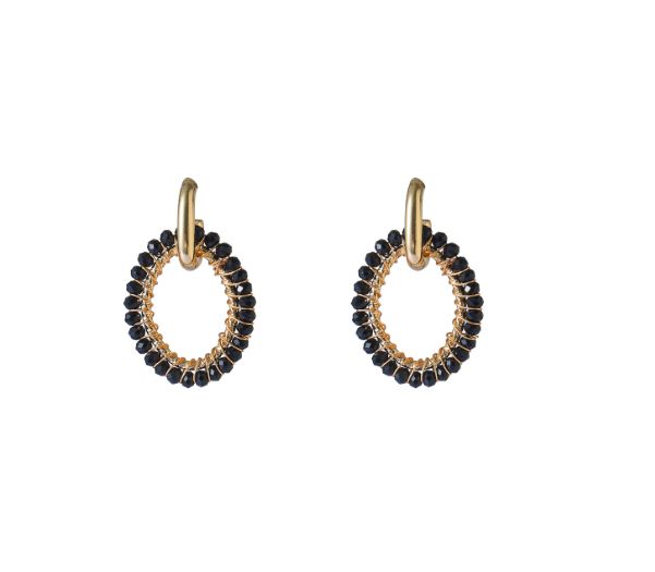 Open Oval Dangle - Black