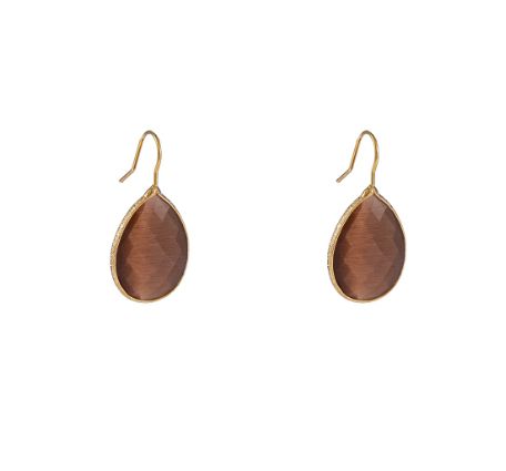 Stone Drop - Cat Eye - Coffee