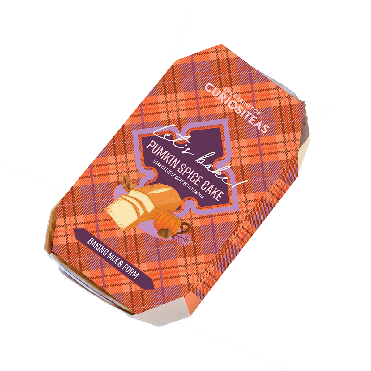Pumpkin Spice  Cake Baking Kit | Tartan Orange