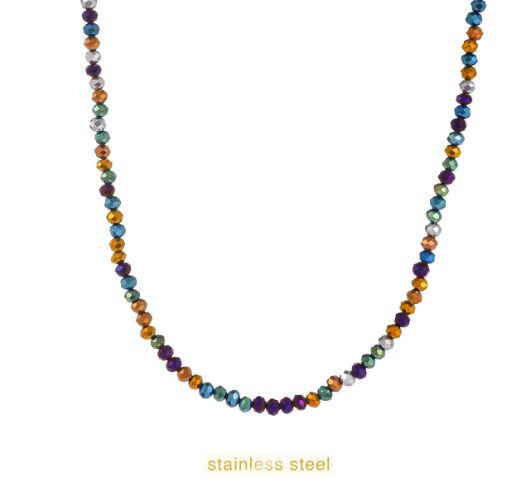 Beads Necklace - 4mm - Mix