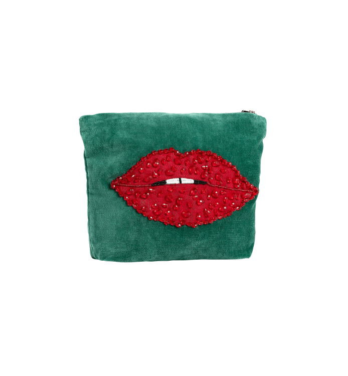 Beaded Pout Make-up Bag