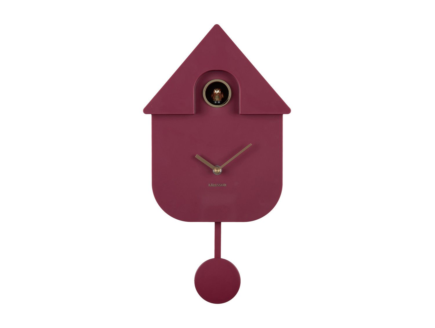 Wall Clock Modern Cuckoo Oro | Dark Mauve