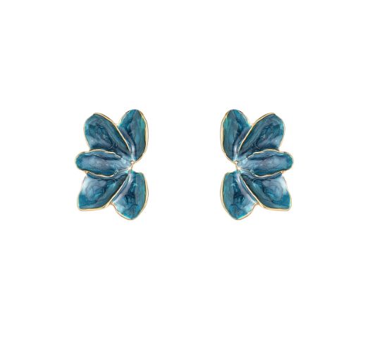 Half Lily Stud - Blue