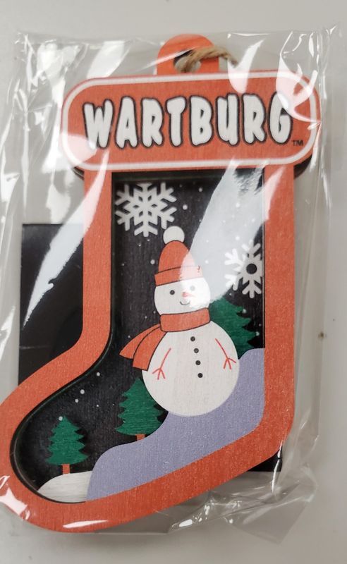 Snowman in stocking ornament
