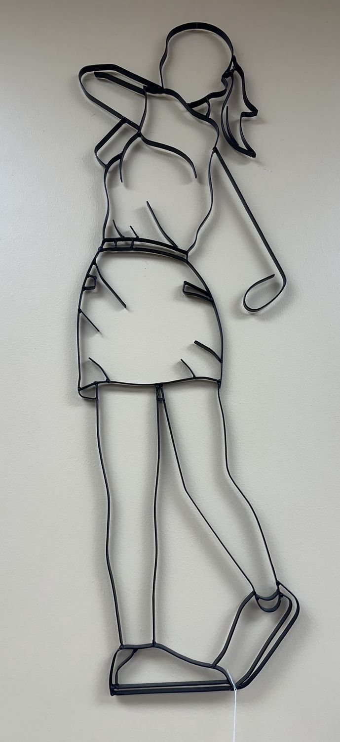 IRON WALL ART, FEMALE GOLFER