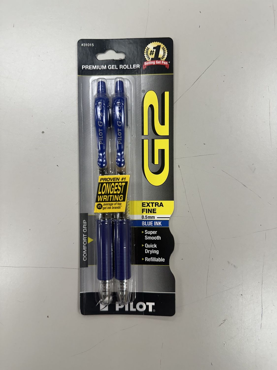 G2 pens .5mm Blue Ink -2 cnt