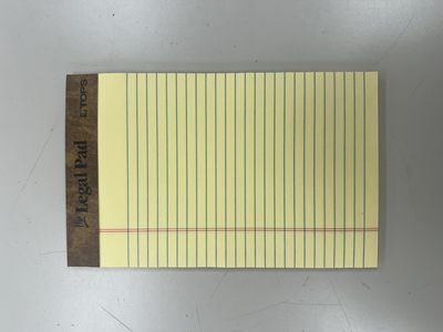 LEGAL PAD, 5X8, YELLOW