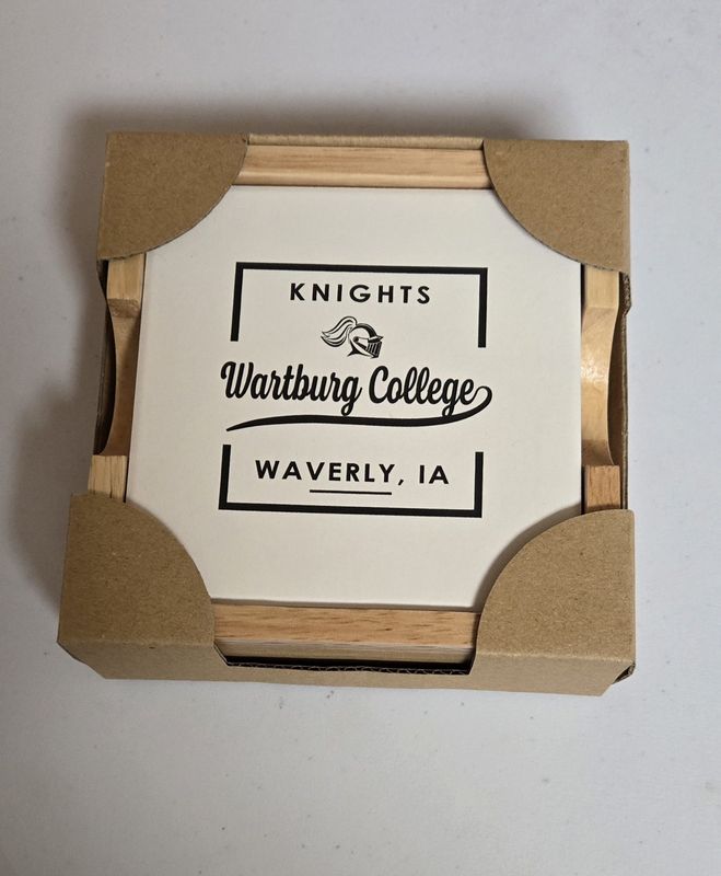 White coaster set