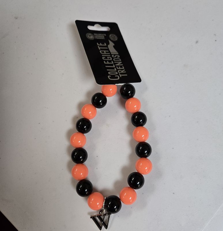 Bead bracelet - black &amp; orange