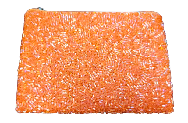 Beaded Zip Top Coin Bag