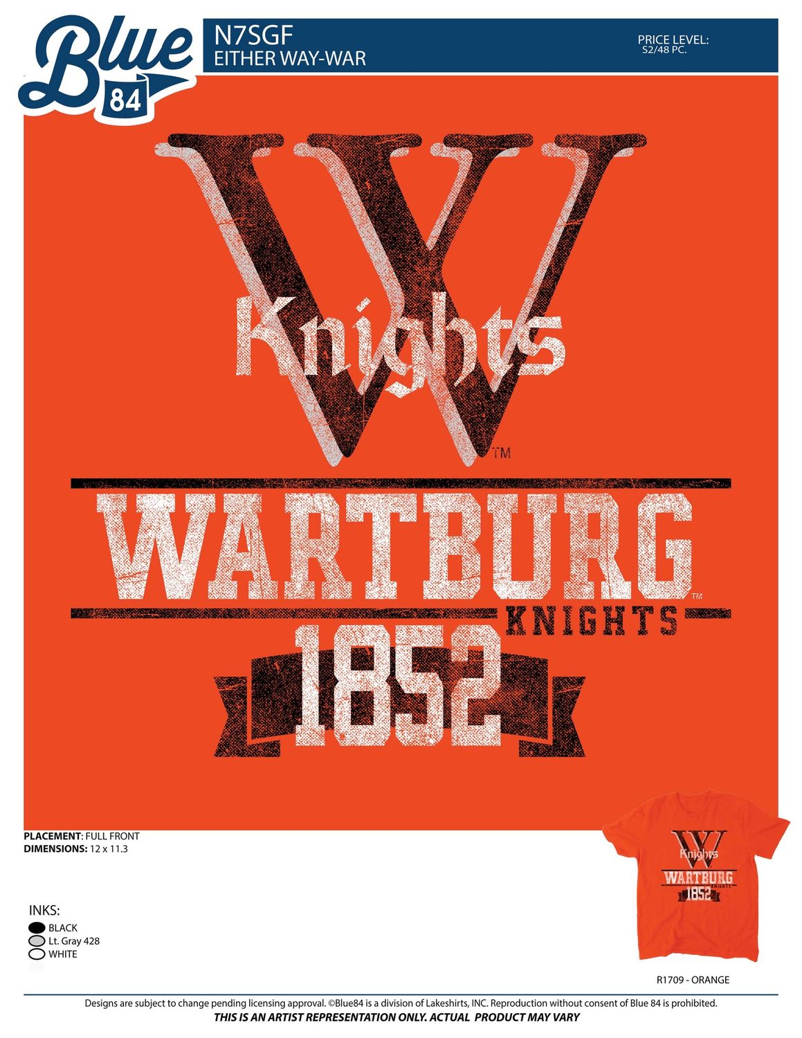 Orange Wartburg 1852 tee