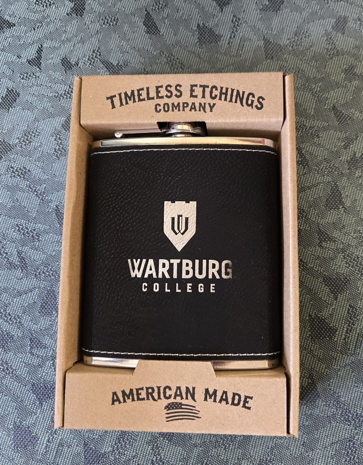 7 oz Faux Leather Flask