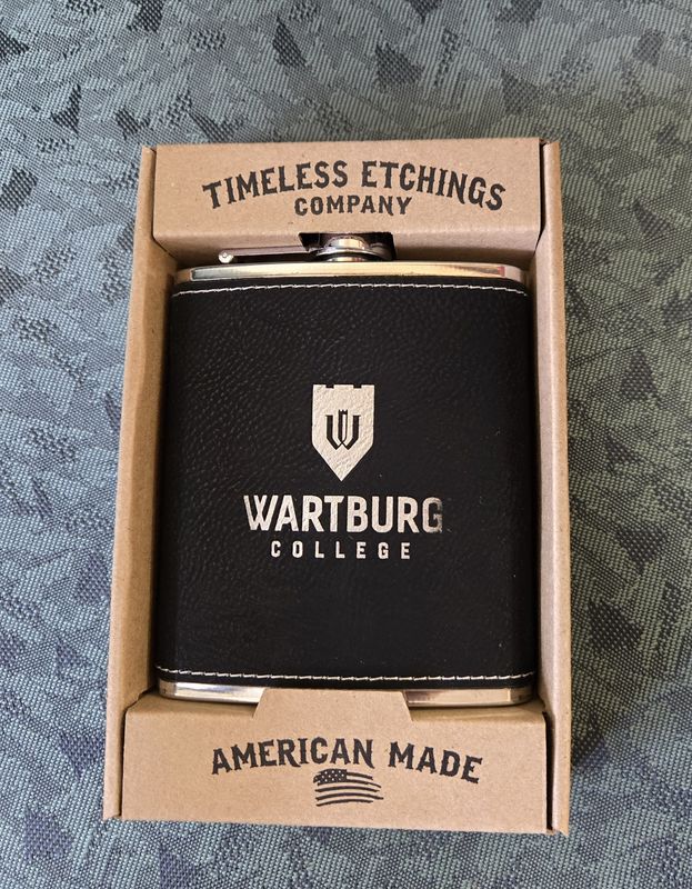 7 oz Faux Leather Flask