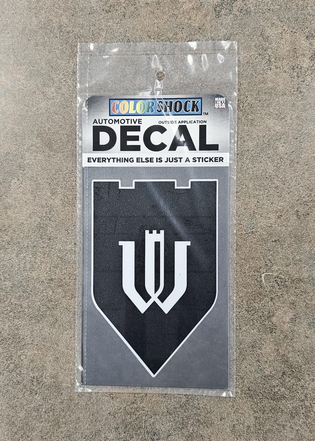 W Shield Logo in black Decal
