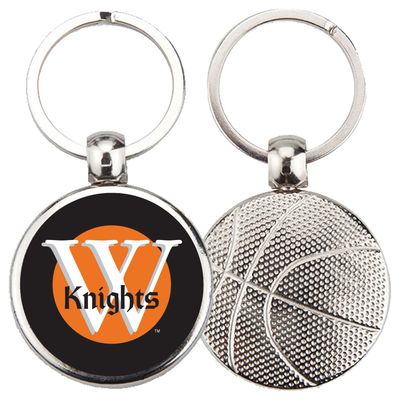 Basketball Metal Key Tag