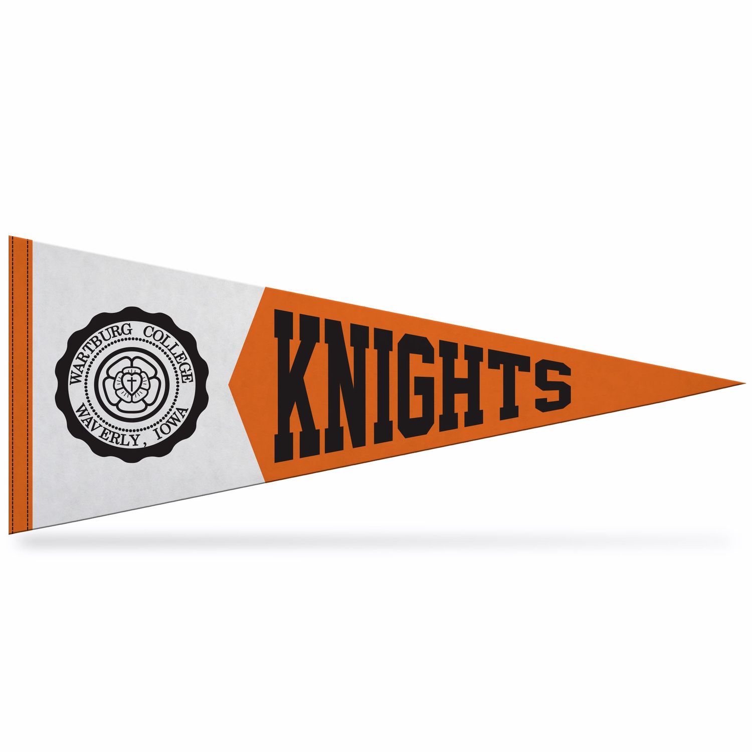 Felt Knights beside faux seal pennant