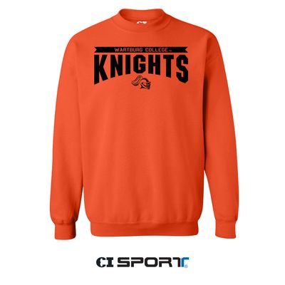 Classic Orange Crew with Knight Head logo