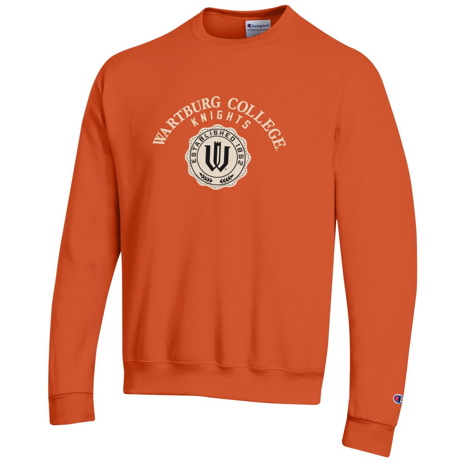 Champion&#39;s Powerblend Fleece Crew in Orange